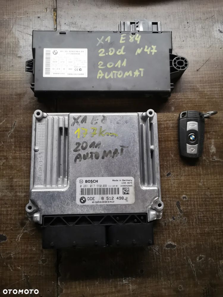 ZESTAW KOMPUTER STEROWNIK SILNIKA DDE 8512498 BMW X1 E84 E90 E87 2.0d N47D20C 177koni 320d 0281017550 PILOT CAS 3 - 1