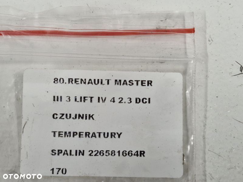 RENAULT MASTER III 3 LIFT IV 4 2.3 DCI CZUJNIK TEMPERATURY SPALIN 226581664R - 7
