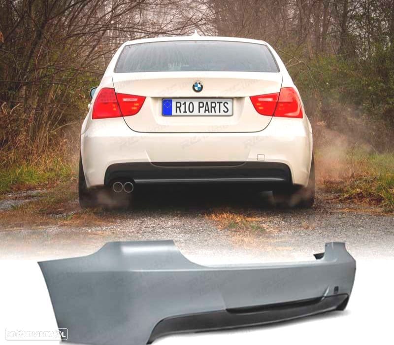 PARÁ-CHOQUES TRASEIRO BMW E90 LOOK M DUPLA SAIDA - 1
