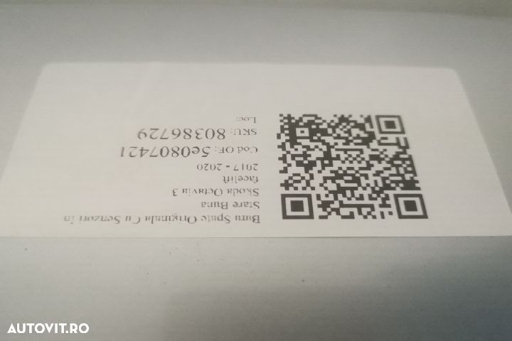 Bara Spate Originala Cu Senzori In Stare Buna Sedan Skoda  Octavia  3 - 7