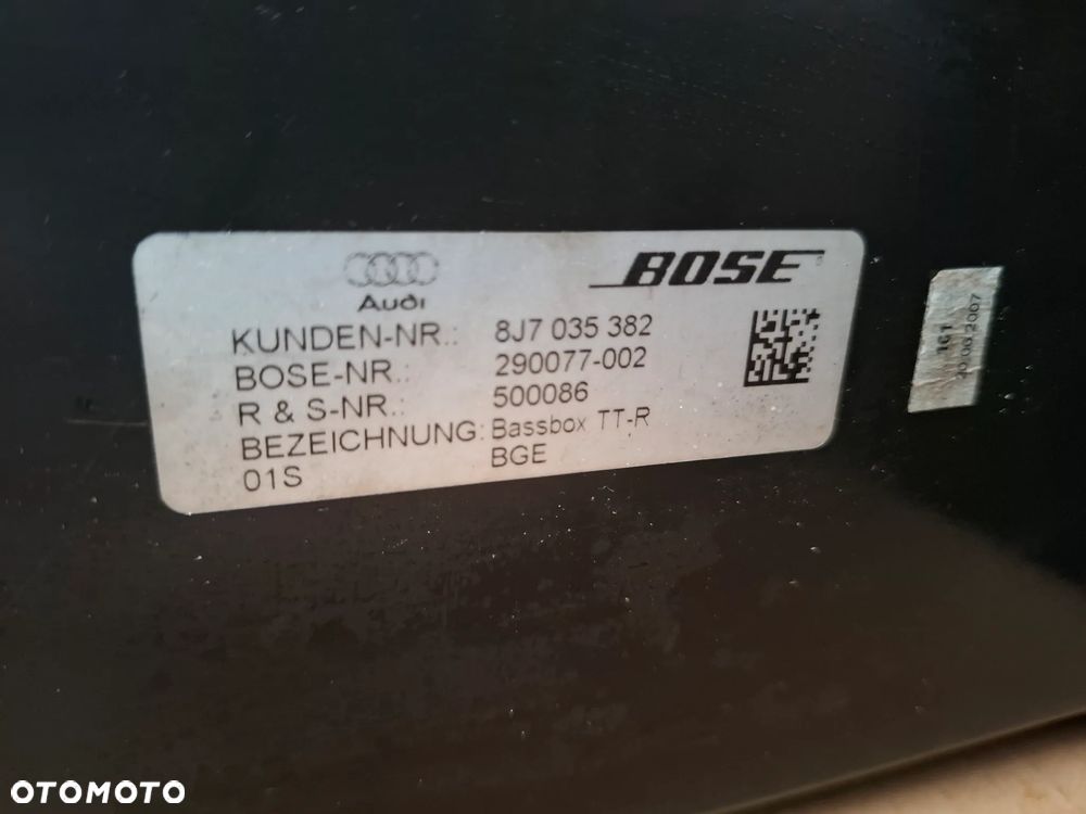 AUDI TT 8J SUBUFER GLOSNIKI BOSE - 5