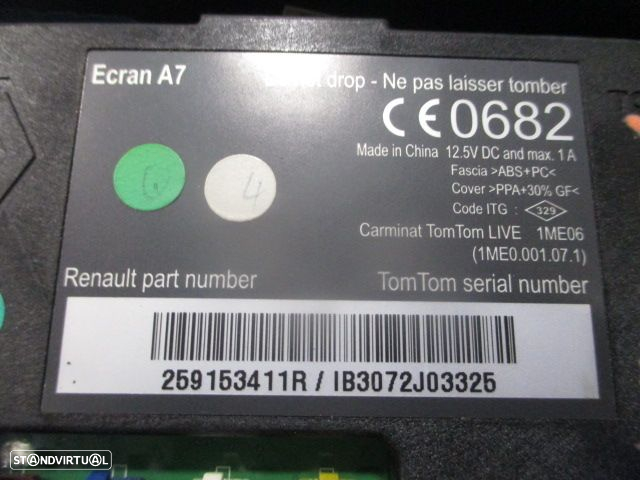 Display Relogio 259153411R RENAULT MEGANE 3 2012 1.5DCI 110CV 5P CINZA GPS - 5