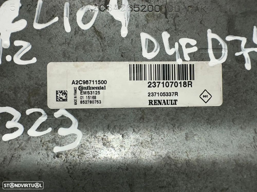 .Centralina Motor Original Continental Renault 1.2i 16v D4FD740 237107018R A2C98711500 2012 - 2019 - 7