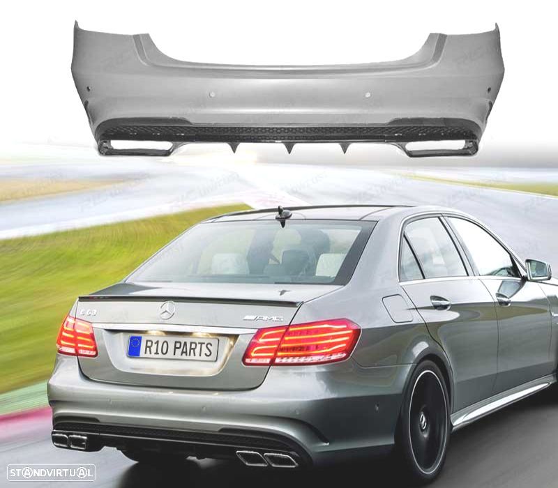 PARA-CHOQUES TRASEIRO MERCEDES CLASE E W212 13-16 LOOK AMG PDC ABS - 1
