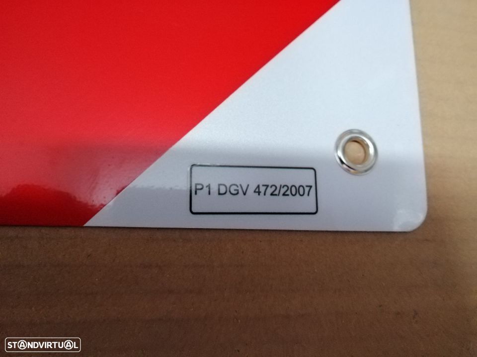 Chapa / Sinal / Placa / refletora modelo P1 para lateral de carga NOVA - 2