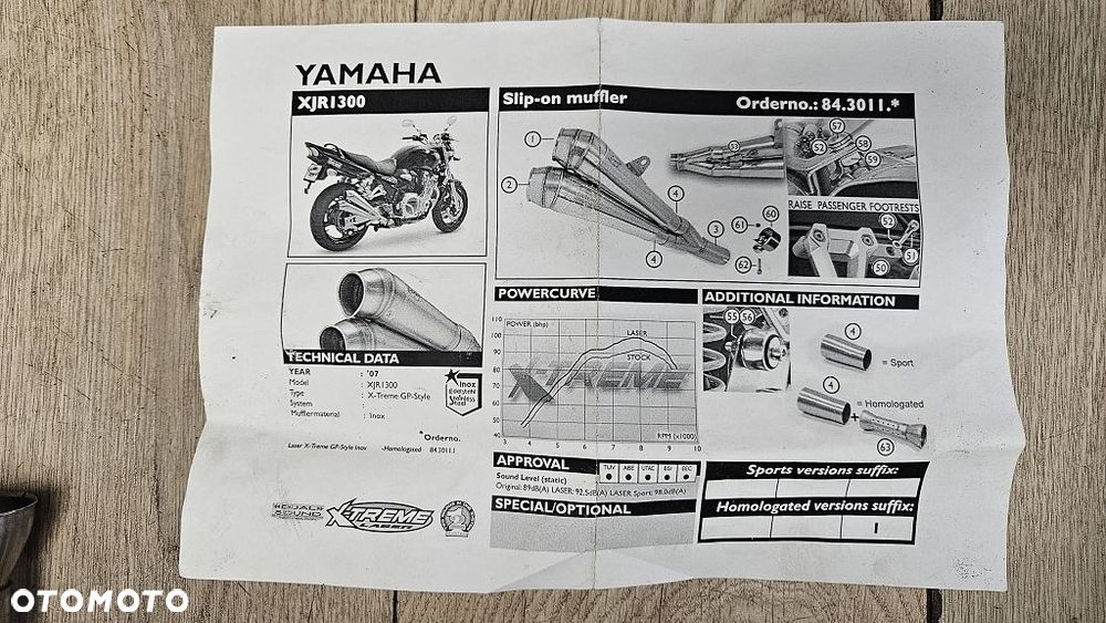 DB Killer Laser X-Treme GP-Style Yamaha XJR 1300 Wkłady Wyciszające (para) - 9