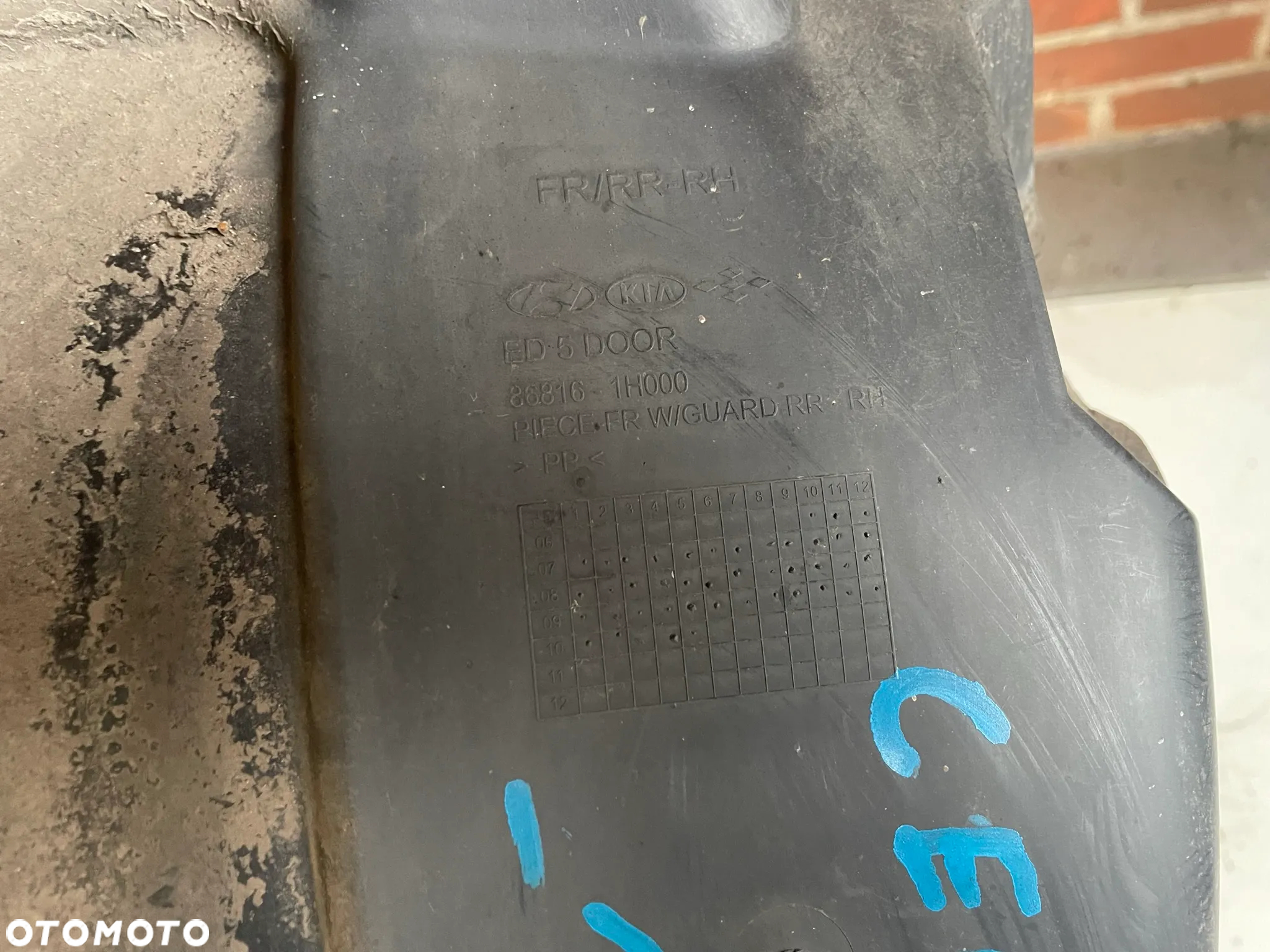 KIA CEED I 06-12 NADKOLE PRAWE PRZEDNIE PRAWY PRZÓD 86816-1H000 - 4