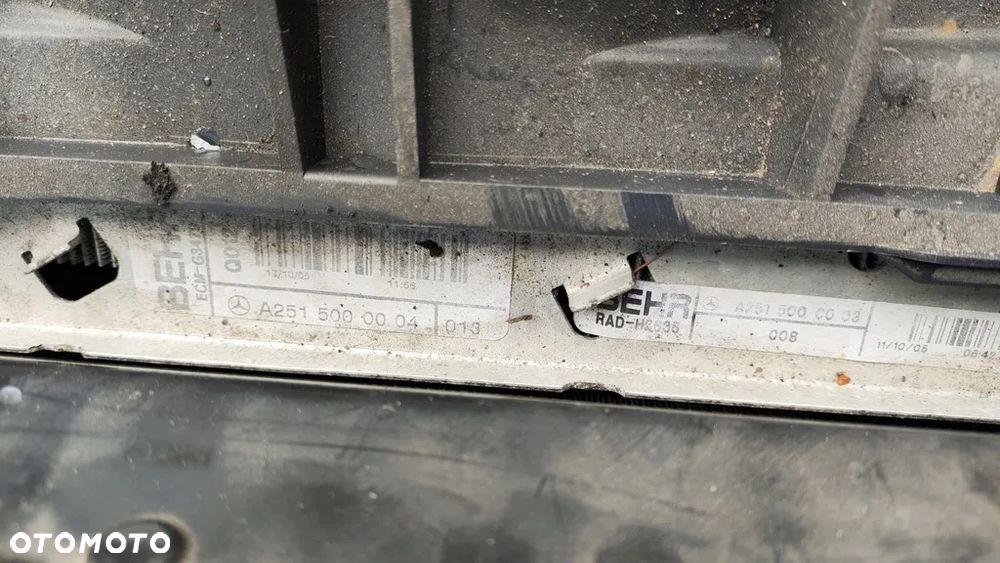 PAS PRZEDNI KOMPLETNY WZMOCNIENIE BELKA OKULAR CHŁODNICE WENTYLATOR KOMPLET MERCEDES R-KLASA W251 R350 3.5 V6 BENZYNA - 9