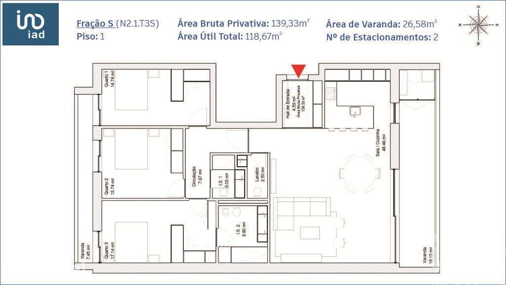 Apartamento T3 em Glória E Vera Cruz de 117,00 m2 - Grande imagem: 4/16