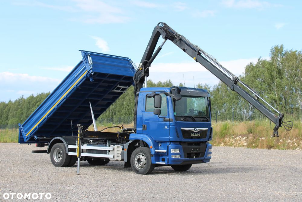 MAN TGM 15.290 Nowy 3-stronny WYWROT Żuraw HDS Hiab 099 BS-2 HiDuo Sterowanie radiowe 5,6 funkcja Kiper Wywrotka - 8