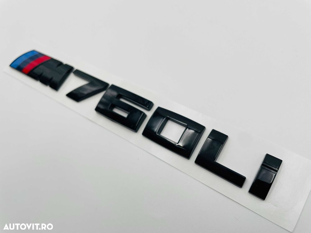Emblema compatibila BMW M760Li negru - 3