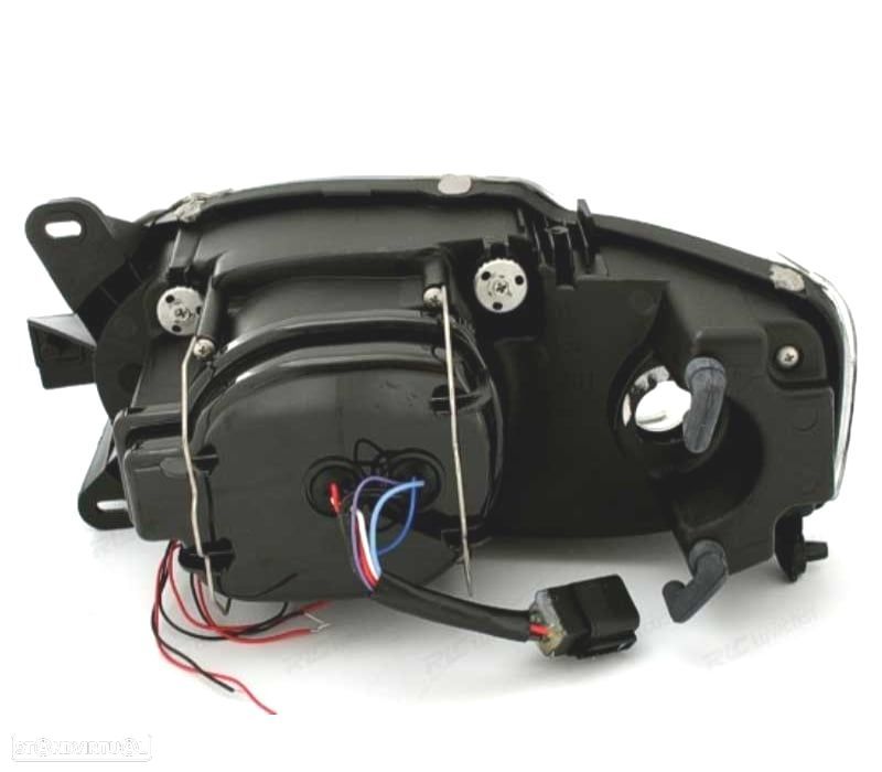 FARÓIS FRONTAIS ANGEL EYES PARA FORD ESCORT 95-99. FUNDO CROMADO - 4