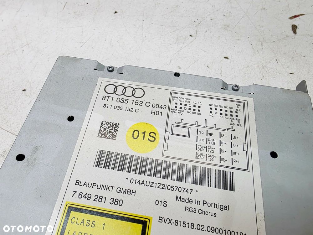 RADIO CD AUDI CHORUS AUDI A4 B8 A5 8T Q5 8R 8T1035152C - 6