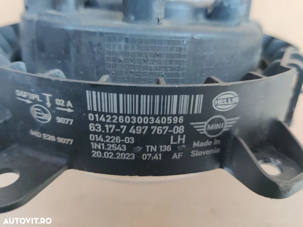 Proiector ceata LED stanga MINI Cooper F55 F56 Clubman F54 Cabrio F57 7497767-08 - 8