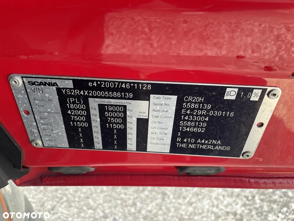 Scania R 410 STANDARD / LNG / 20-21R./ KONTRAKT SERWISOWY / PO DUŻYM SERWISIE / STAN JAK NOWY / SALON / - 18