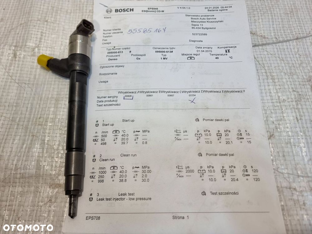 WTRYSK WTRYSKIWACZ OPEL ASTRA K V  1.6 CDTI 55585167 - 1