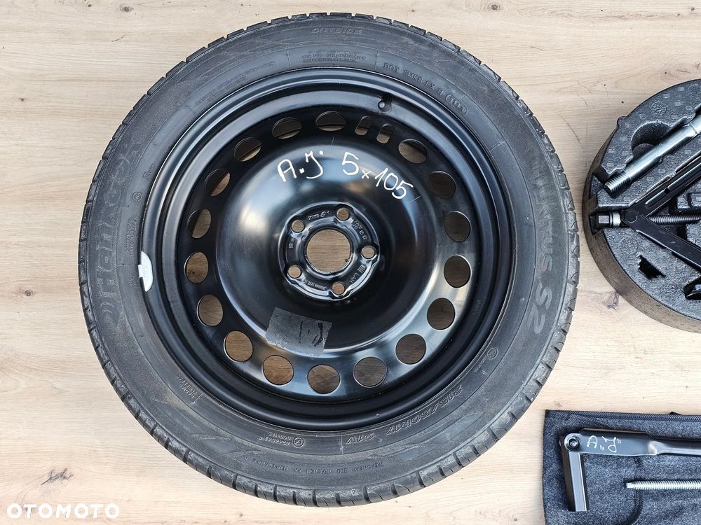 KOŁO ZAPASOWE DOJAZDOWE ZAPAS ZESTAW KLUCZ LEWAREK OPEL ASTRA J K MOKKA 17 CALI 5x105 ET42 215/50/17 - 2