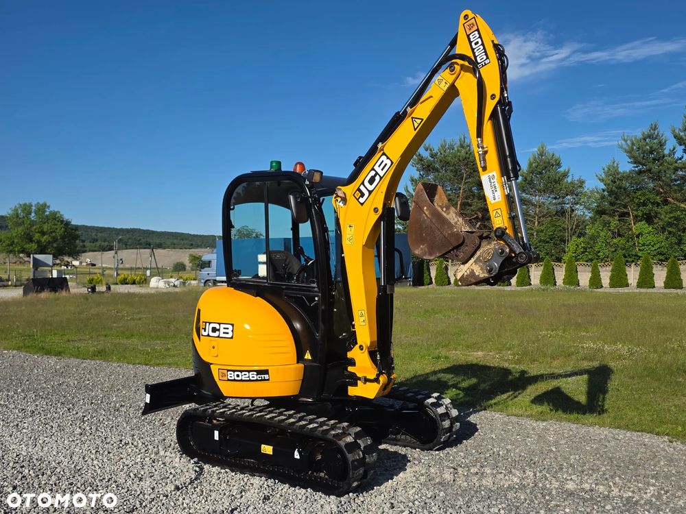 JCB JCB 8026 CTS mini Koparka 1901 MTG sprowadzona 3 łyżki szybkozłącze hydrauliczne piękny stan GOODBER 8025 30 - 22