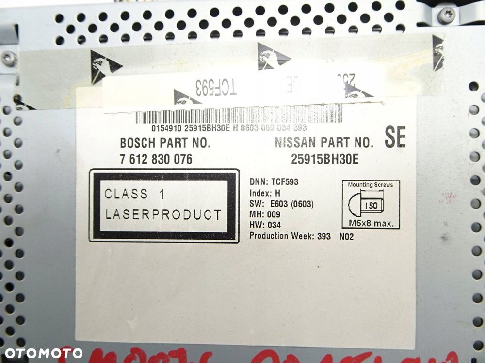radio cd nissan qashqai j10 7612830076 - 8
