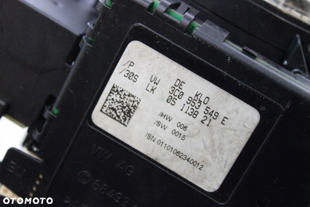 VW PASSAT B6 MANETKI PRZEŁĄCZNIK ZESPOLONY CZUJNIK KĄTA SKRĘTU 3C0953549E - 8