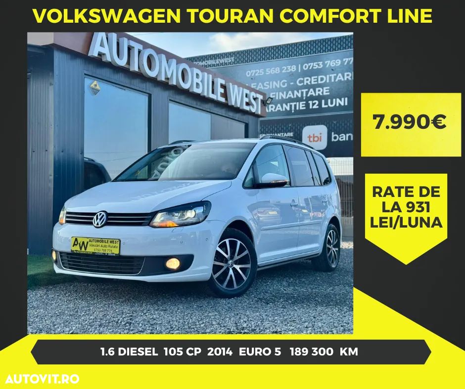 Volkswagen Touran 1.6 TDI DPF BlueMotion Technology Comfortline - 1