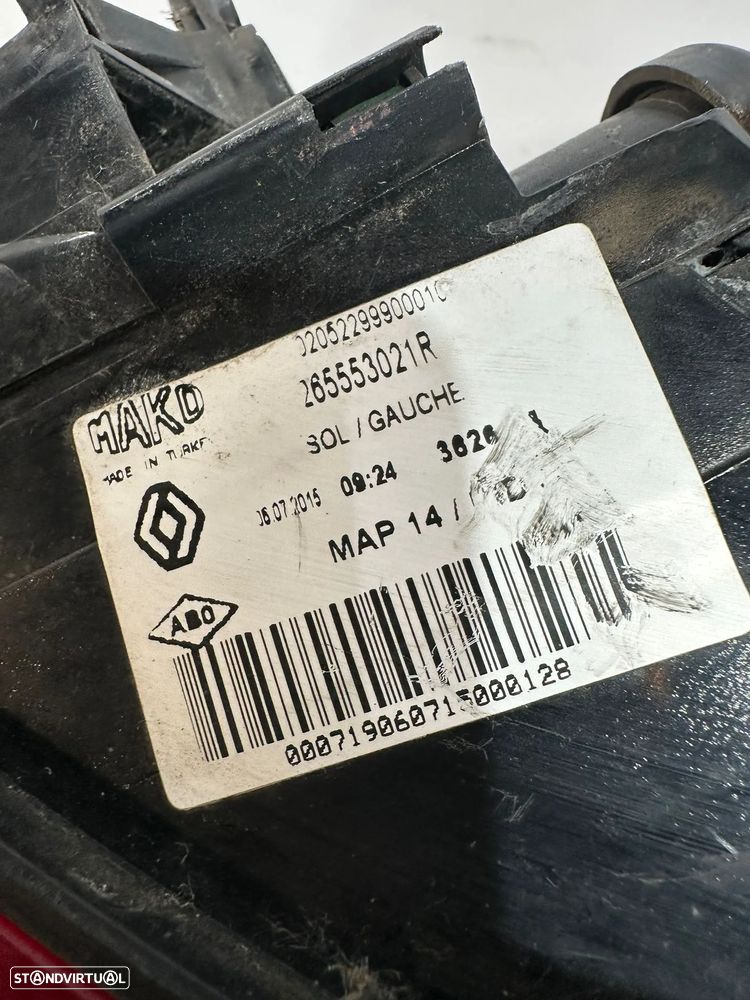 .Conjunto Farolins Tras Traseiro Esquerdo Direito Original Renault Clio 4 MK4 265553021R 265506608R 2011 - 2020 - 15