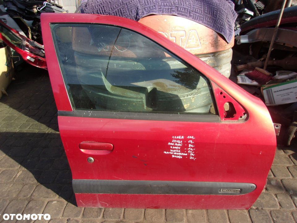 CITROEN XSARA DRZWI 5 D i KOMBI PRAWY PRZÓD KLAMKA SZYBA PODNOSNIK LISTWA OGRANICZNIK LISTWA - 1