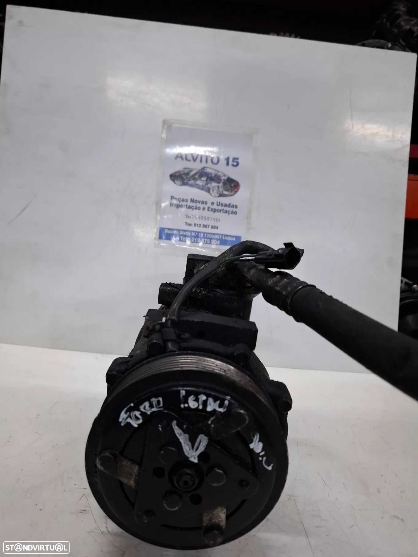 Compressor de ar condicionado - ac Ford 1.6 tdci  ref: SD7V16 - 1