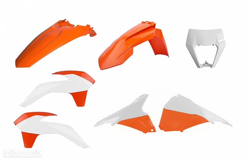kit plasticos polisport restyling ktm exc / exc-f 250 / 450 - 1