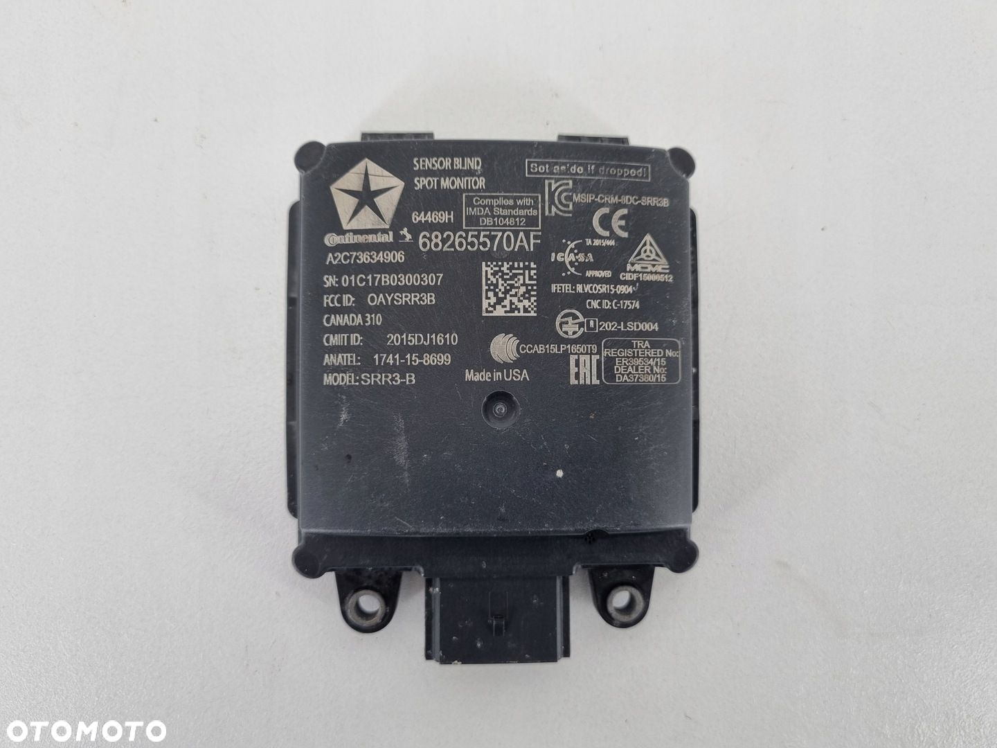 jeep grand cherokee wk2 RADAR MARTWEGO POLA 68265570AF - 2