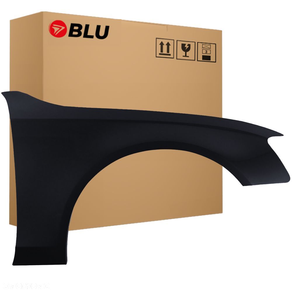 BLU Błotnik AUDI A4 B8 S4 LZ9Y prawy czarny 07-11 przód PhantomSchwarz - 1