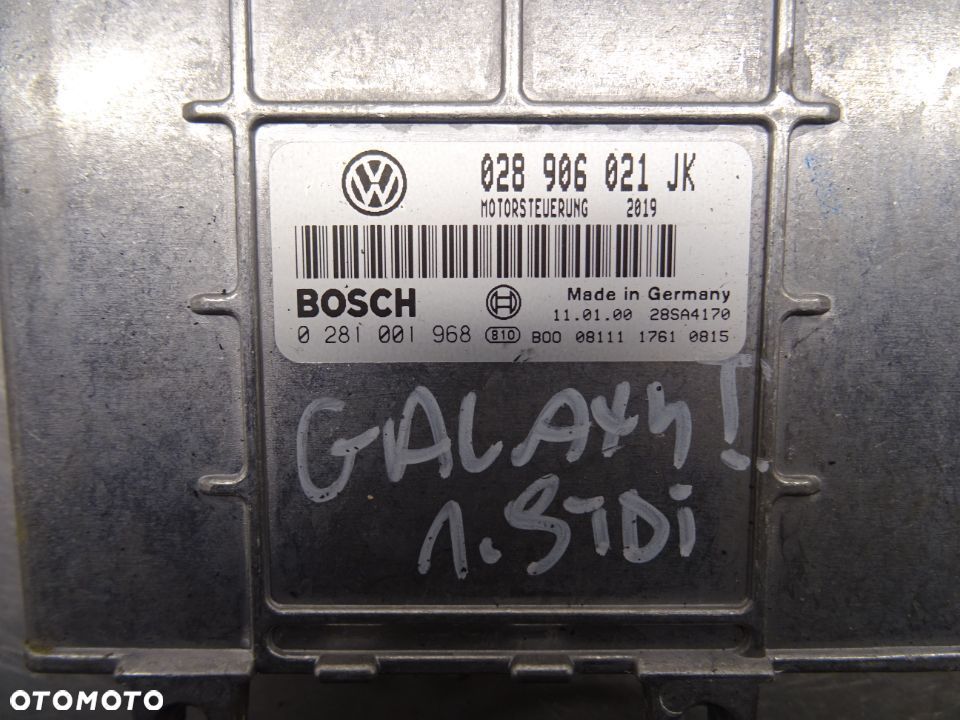 FORD GALAXY MK1 95-99 1.9 TDI KOMPUTER STERONIK SILNIKA 028906021JK - 2