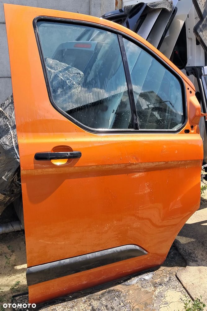 Drzwi Przód Przednie Prawe Pasażera Pomarańczowe Ford Custom Lift 2018-2023