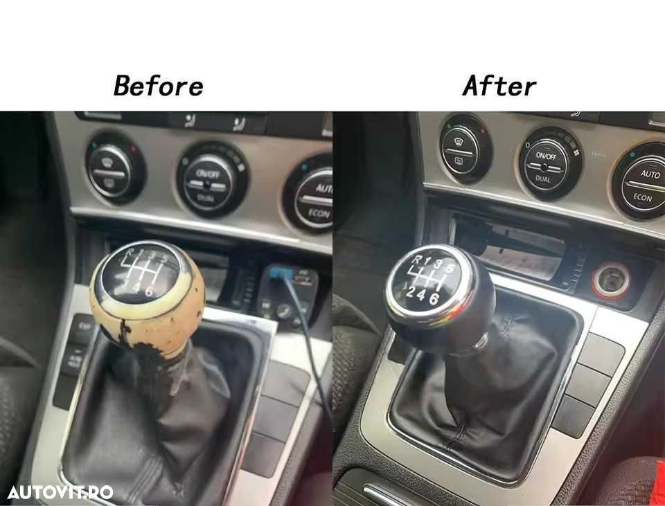 Maneta Nuca Schimbator cu Manson din Piele VW Volkswagen Passat B6 - 6