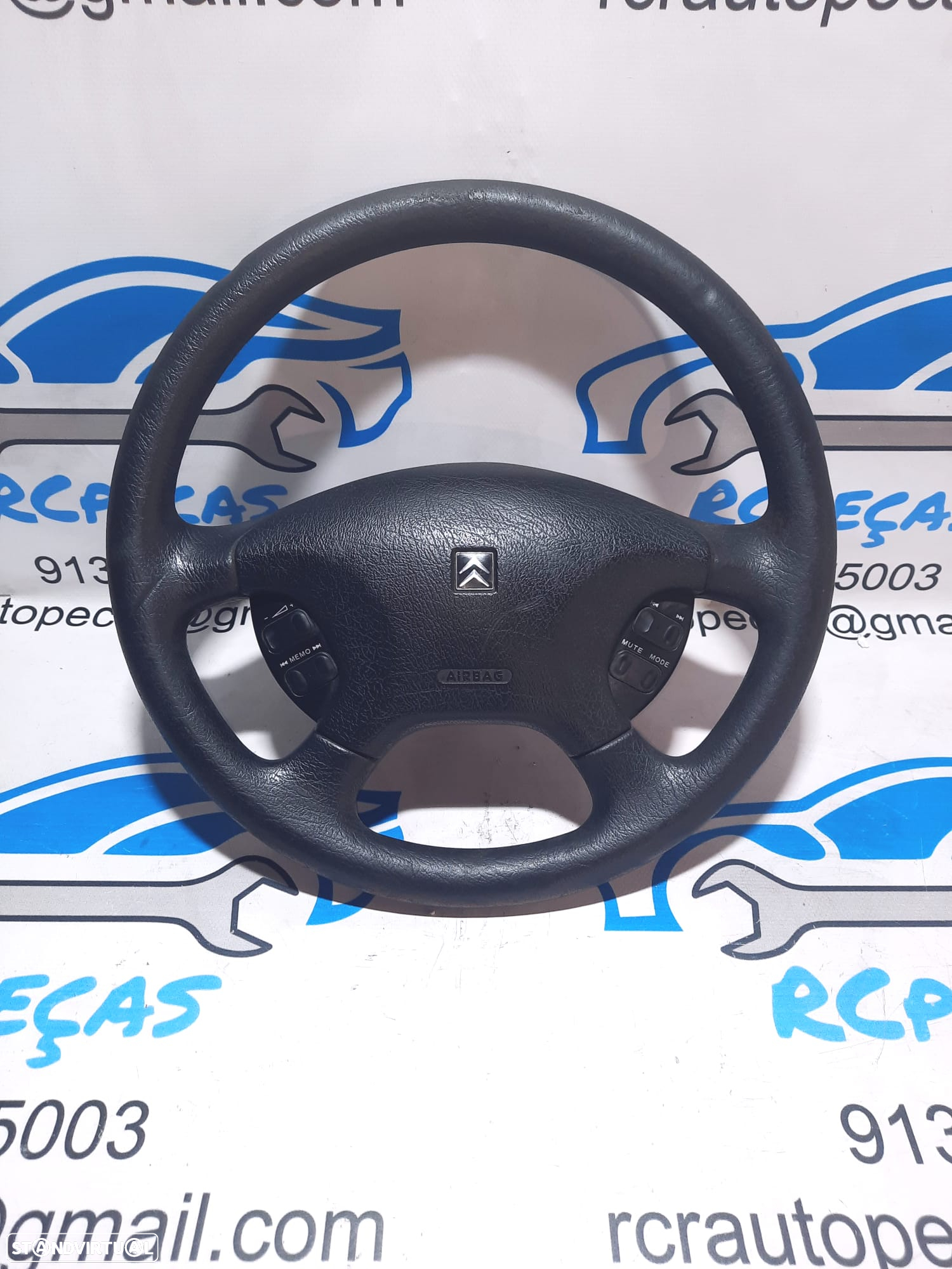 VOLANTE GUIADOR COMPLETO CITROEN XSARA PICASSO N68 94634750ZL PELE AIRBAG COMANDOS MULTIFUNÇÕES CONTROLO - 7