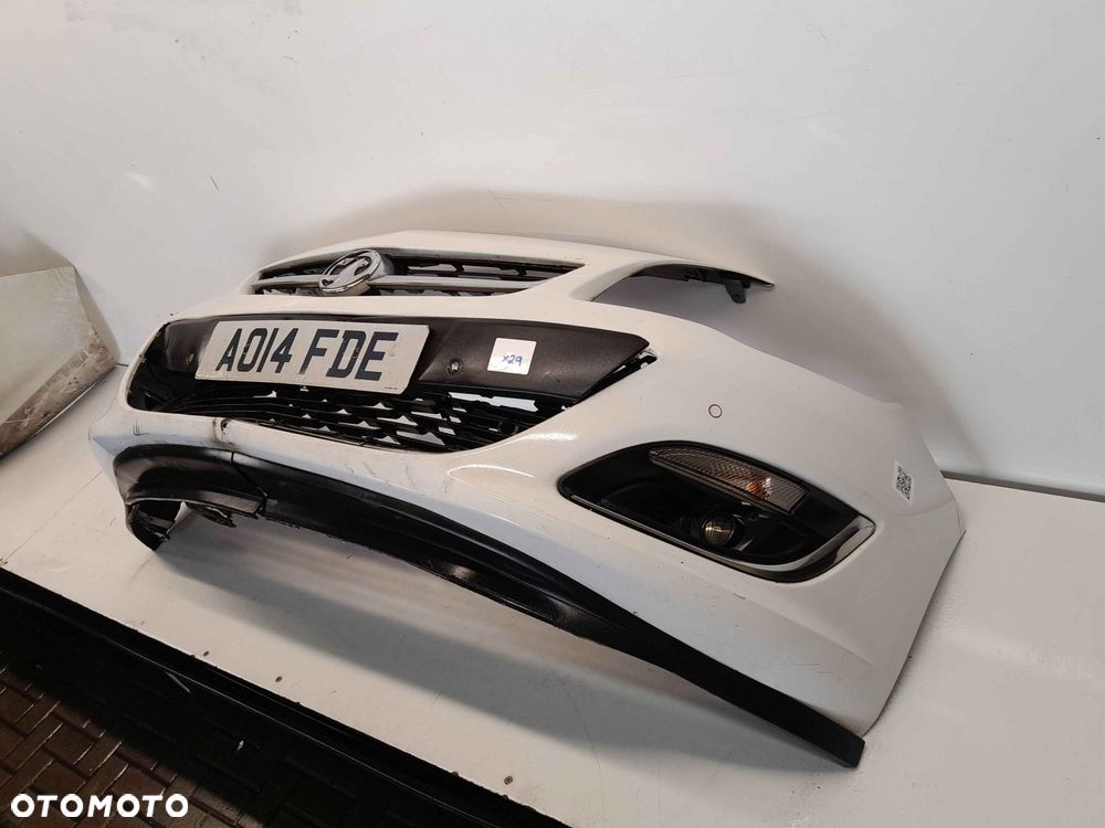 + ZDERZAK PRZÓD PRZEDNI OPEL ASTRA J 4 IV LIFT FL Z40R BIAŁY HALOGENY - 3