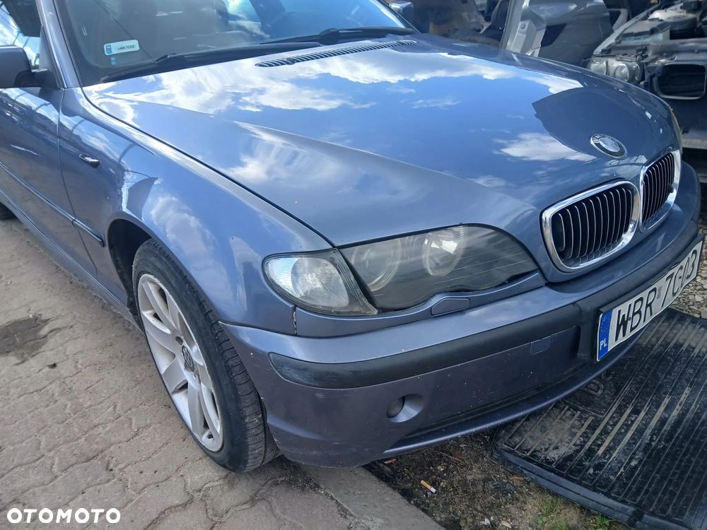 BMW V6 3.0 E46 Touring lift 204km STAHLBLAU METALLIC 372 maska pokrywa silnika klapa bagażnika zderzak lampa reflektor pas przedni stop lampy halogeny przeciwmgłowe odblaski grill atrapa - 3