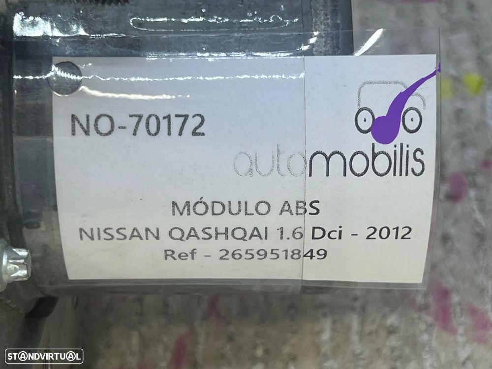 Módulo ABS NISSAN QASHQAI I (J10) 1.6 dCi Ref. 265951849 - NO. 70172 - 6