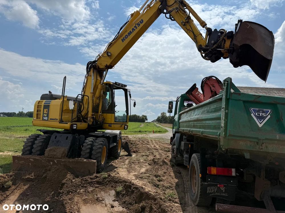 Komatsu Koparka kołowa Komatsu PW 148 Pług podpory Klima Centralne smarowanie Rototil Ramię 2 razy łamane PIĘKNA - 27
