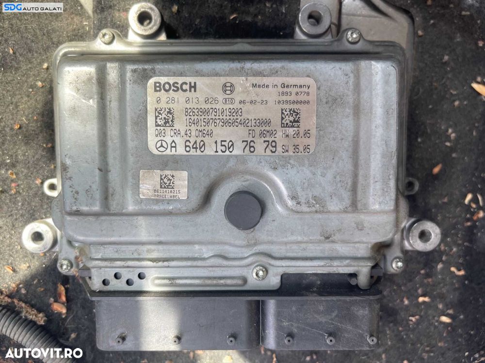ECU Calculator Motor Mercedes W169 Clasa A Class A160 A180 A200 2.0 CDI 2005 - 2012 Cod A6401507679 0281013026 [C5868] - 1