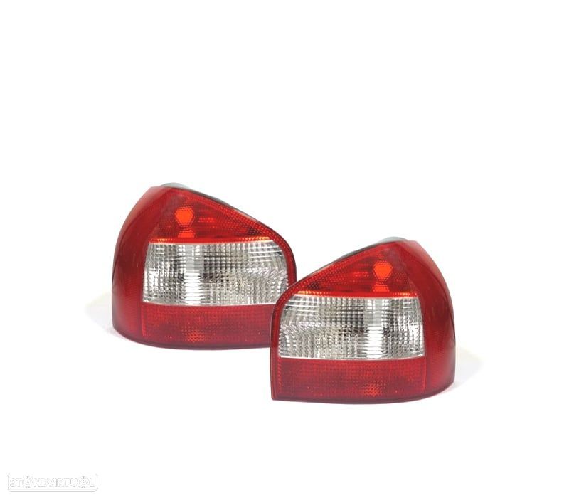 FAROLIN TRASEIROS AUDI A3 8L 00-03 VERMELHO BRANCO - 1