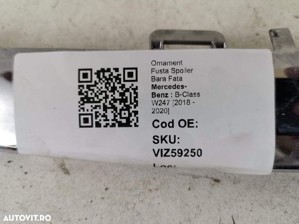Ornament Crom Fusta Bara Fata Mercedes-Benz  B-Class W247 2018 2019 20 - 8