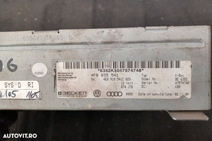 Modul control radio 4F0035541 4E0910541C 4F0035541 4E0910541C Audi A6 - 5