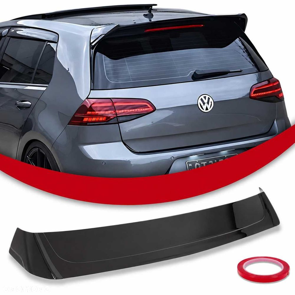 GOLF 7-7,5 STANDARD 2012-2020 Lotka Spoiler Dokładka TYLNA CZARNY POŁYSK