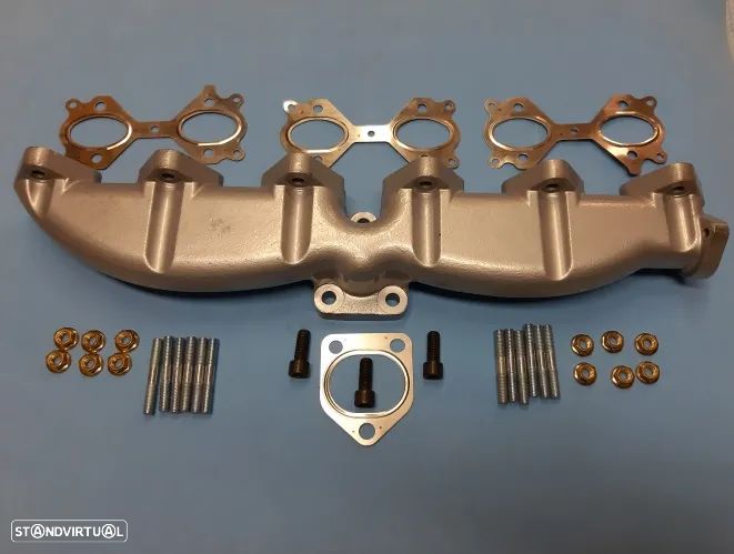 Coletor / Colector de escape em ferro Bmw E46 E60 E61 E65 X3 X5 525D 530D  NOVO - 1