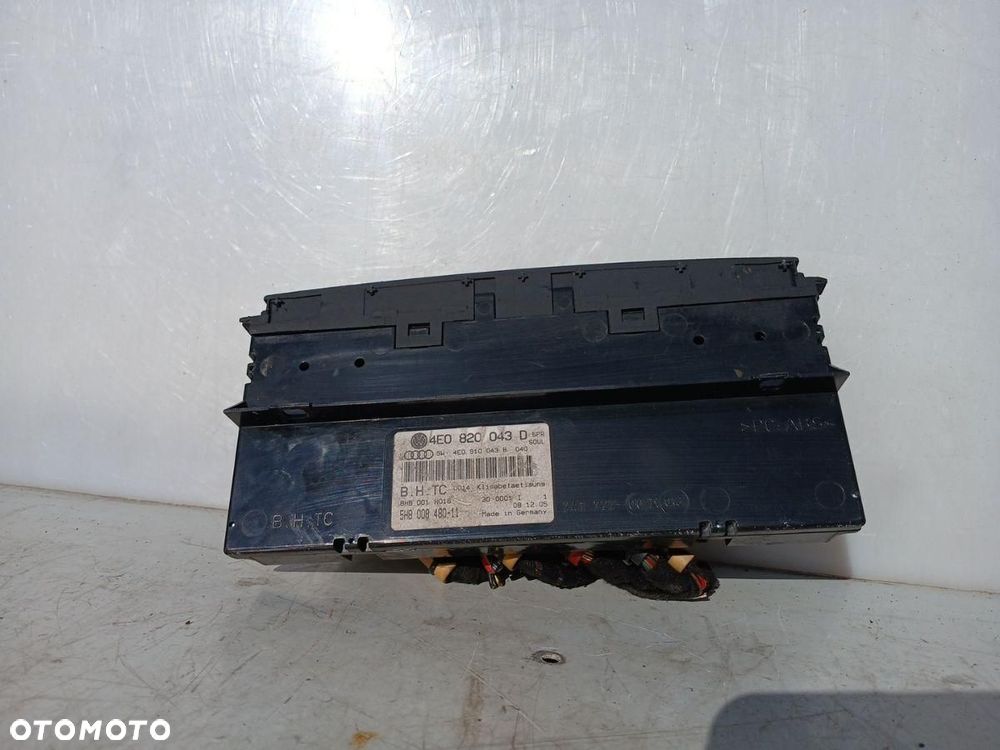 PANEL STEROWANIA NAWIEWU KLIMATYZACJI AUDI A8 D3 4E0820043D - 4