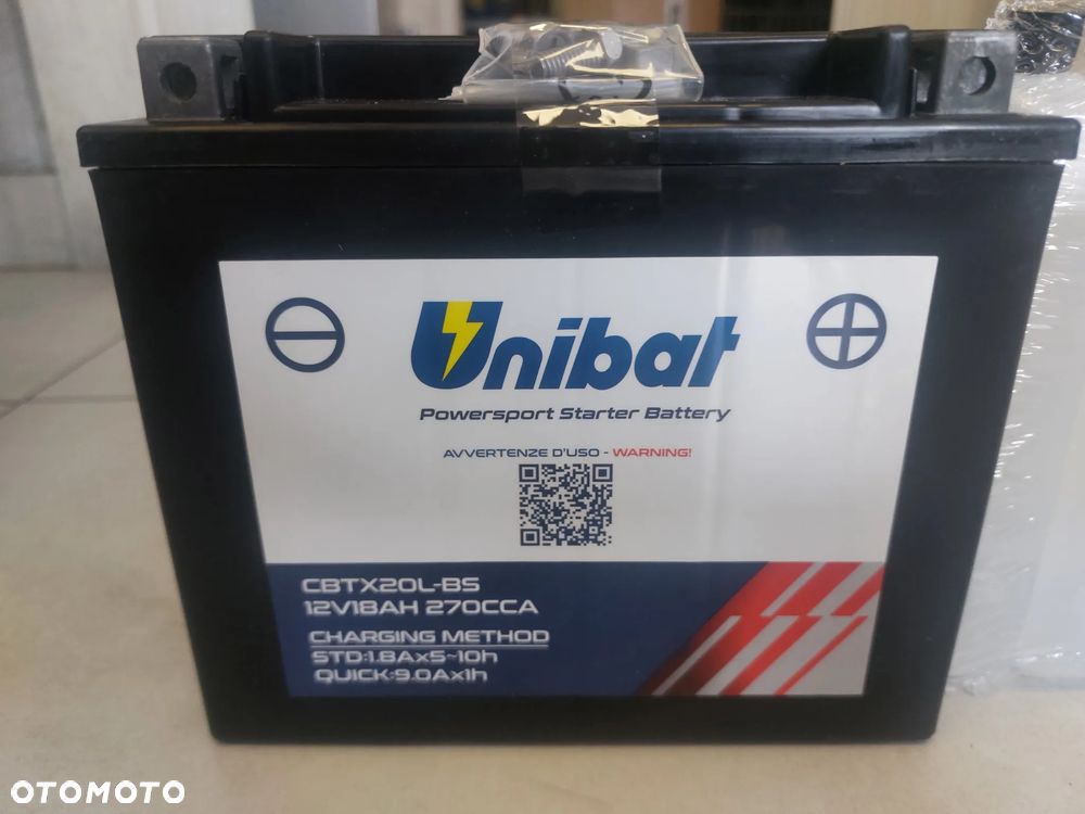 AKUMULATOR UNIBAT P+ CBTX20L-BS 12V 18AH 270A MOTOCYKLE SKUTERY QUADY - 2