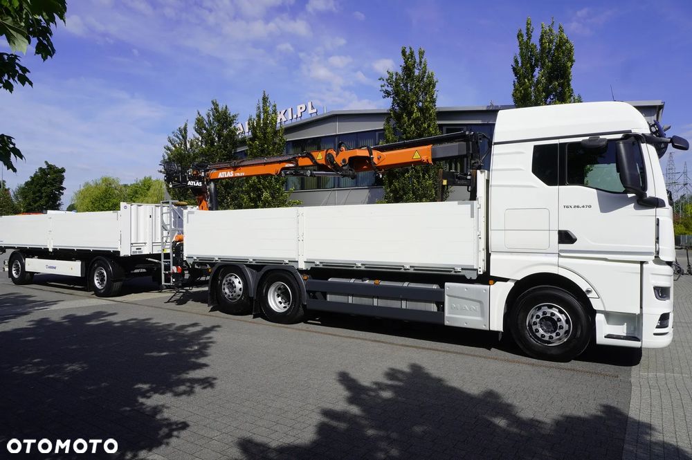 MAN TGX 26.470 6x2-4 / 30 tys. km!!! / HDS Atlas 170.2vb-a12 / oś skrętna / Przyczepa Krone 18 EPAL_260983 - 6