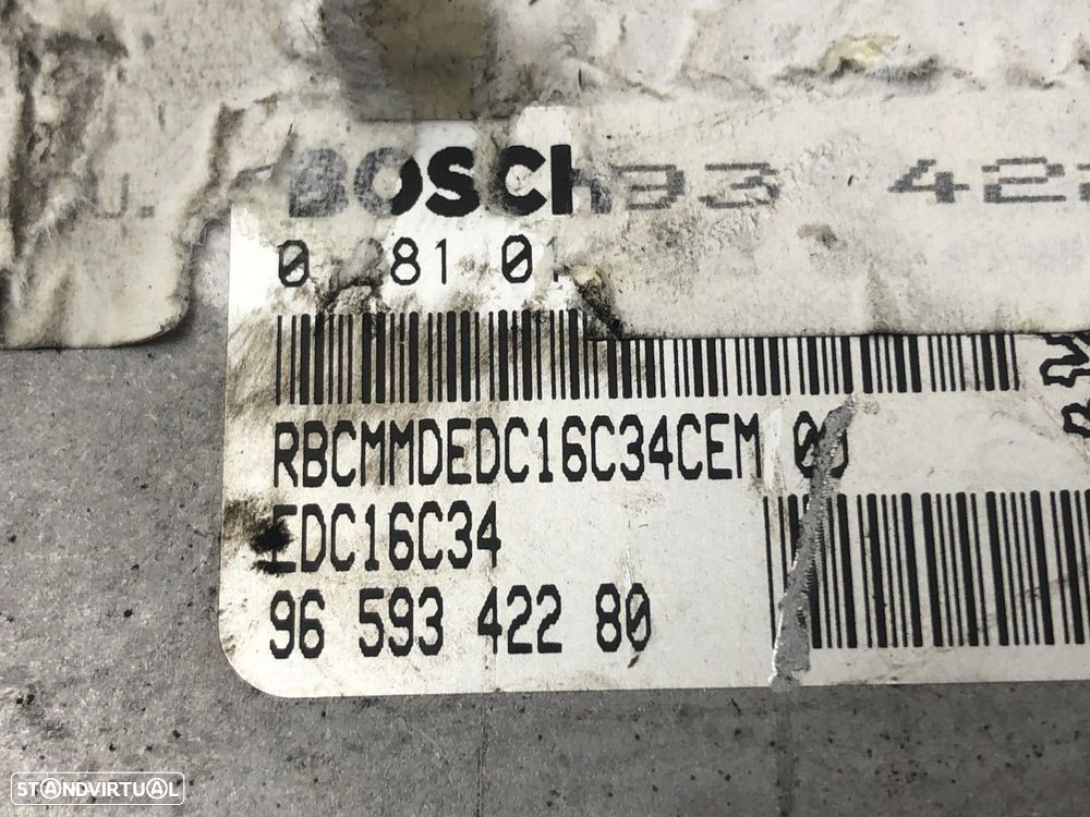 Centralina do motor ECU Usado CITROЁN C4 I 1.6 HDi 9659342280 96 593 422 80 MOTO... - 4