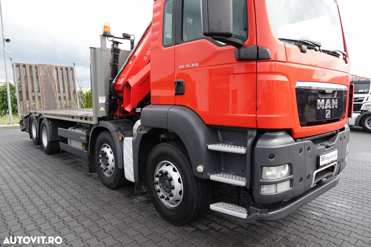 MAN TGS 35.360 / 8x2-4 / REMORCARE + HDS HIAB 166 E-2 / AXIE LIFTATOR / 4 AXI / GAMA HIDRAULICA / TROLIU / ASISTENTA RUTIERA / EURO 5 EEV - 11